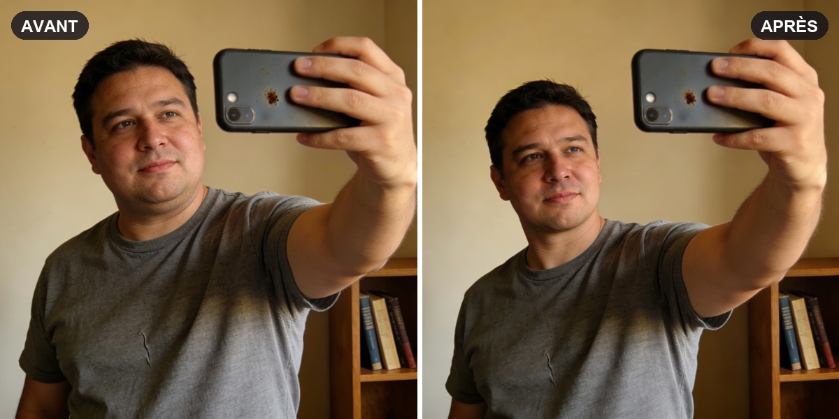 Avant apres double menton Marc, 36 ans
